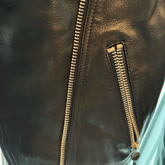 All saints leather jacket - size 4 - worn once - Picture 5 of 6